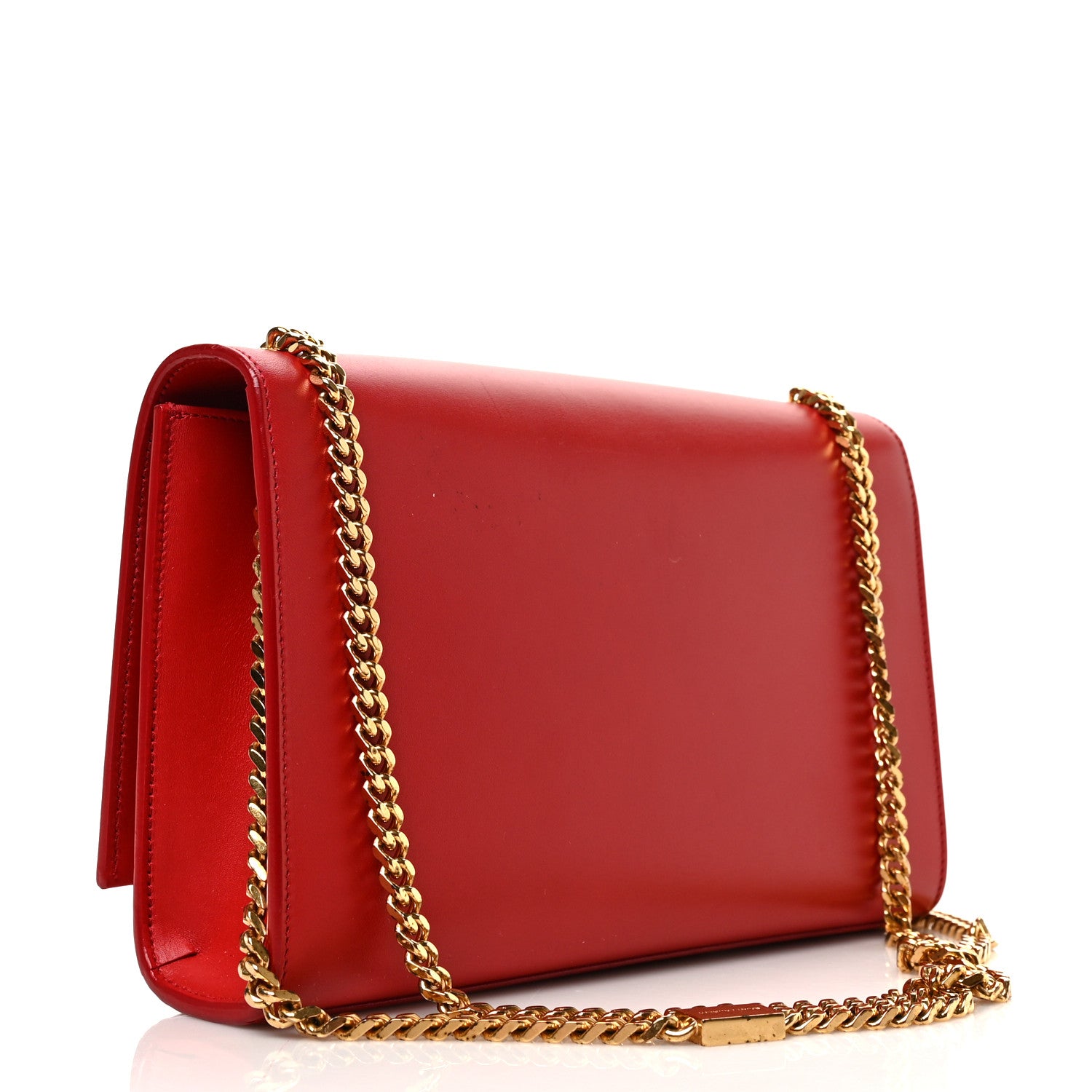 Saint Laurent Smooth Calfskin Medium Classic Monogram Kate Tassel Satchel Lipstick Red 3 of 10