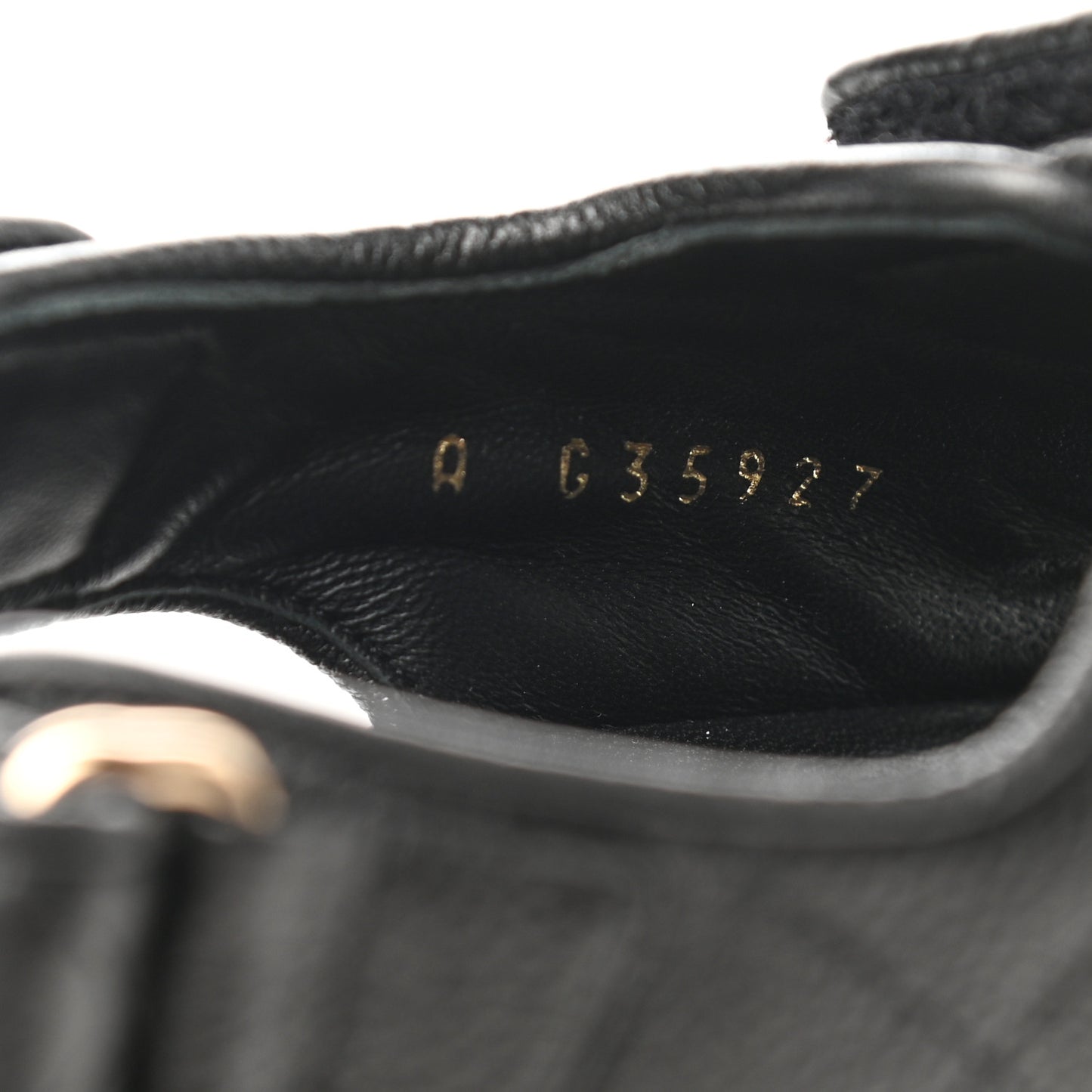 Grained Calfskin Velcro Dad Sandals 36.5 Black