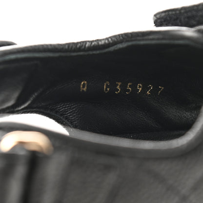 Chanel Grained Calfskin Velcro Dad Sandals 36.5 Black 8 of 10