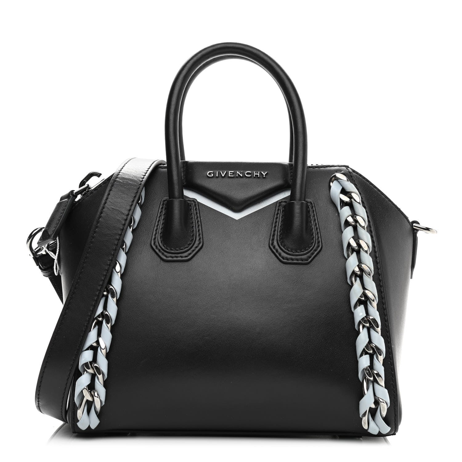 Givenchy Smooth Calfskin Mini Chain Weave Antigona Black 1 of 12