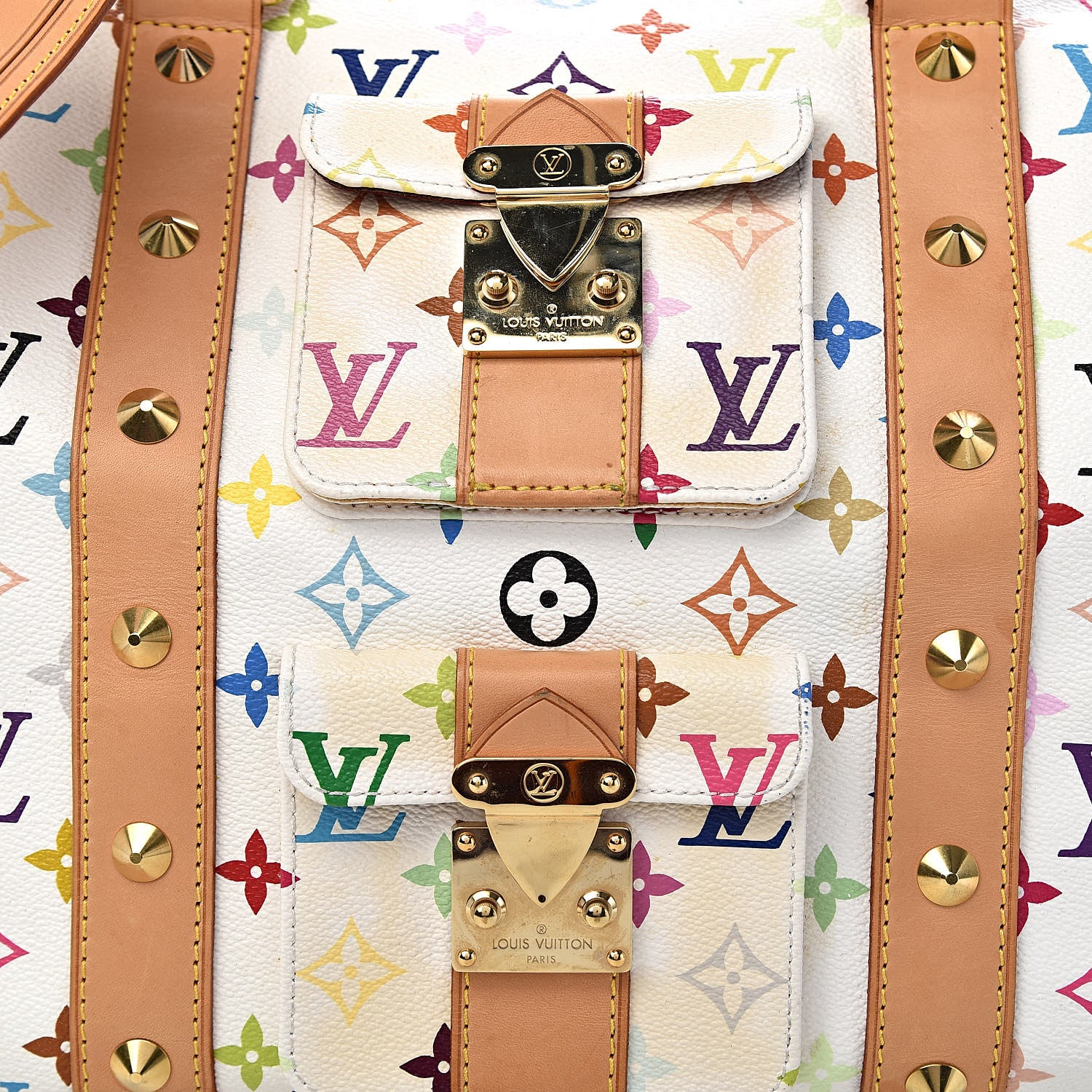 Louis Vuitton Monogram Multicolor Keepall 45 White 9 of 9