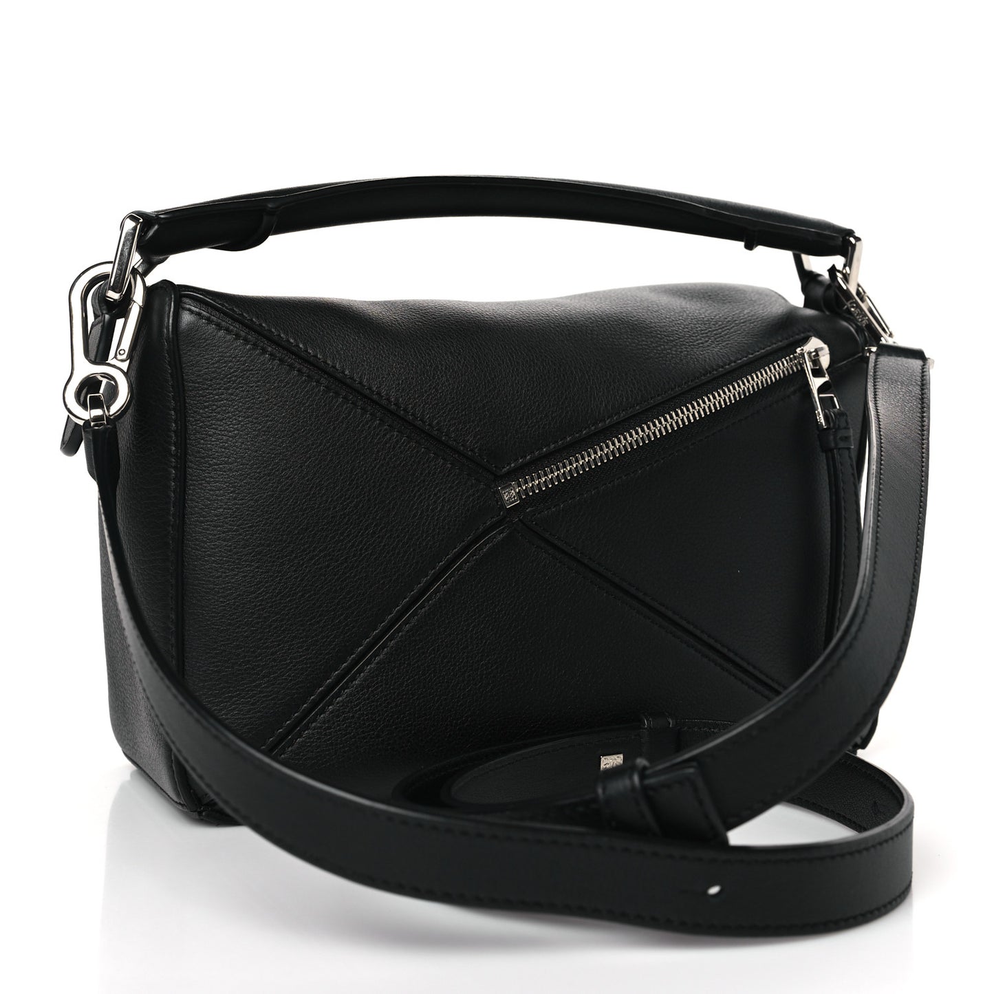 Calfskin Small Puzzle Bag Black