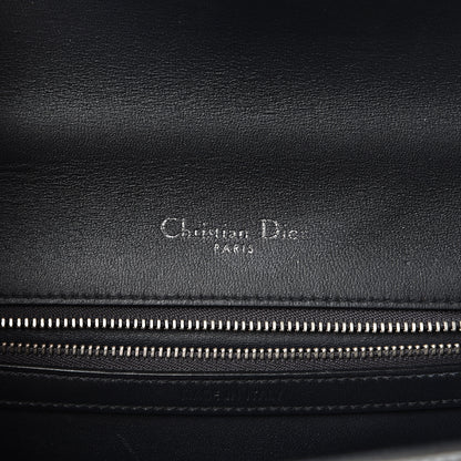 Christian Dior Metallic Patent Micro-Cannage Medium Diorama Flap Bag Silver 5 of 14