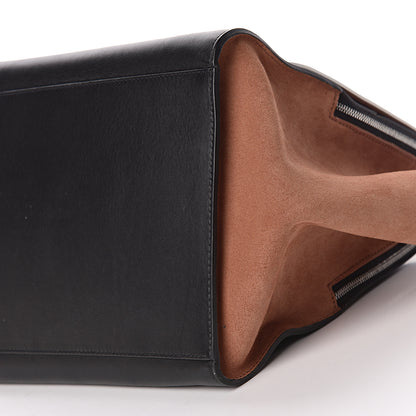Celine Calfskin Suede Tri-Color Double Zip Trapeze Peach 11 of 12