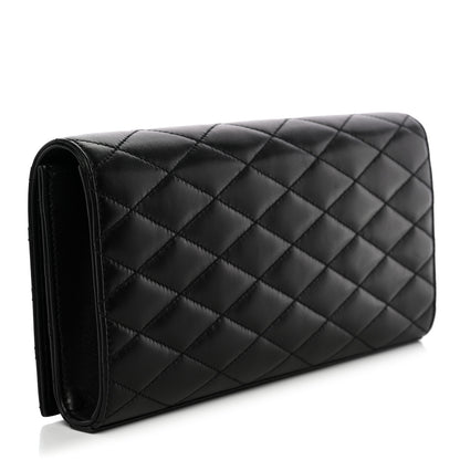 Saint Laurent Lambskin Quilted Kate Clutch Black 3 of 7
