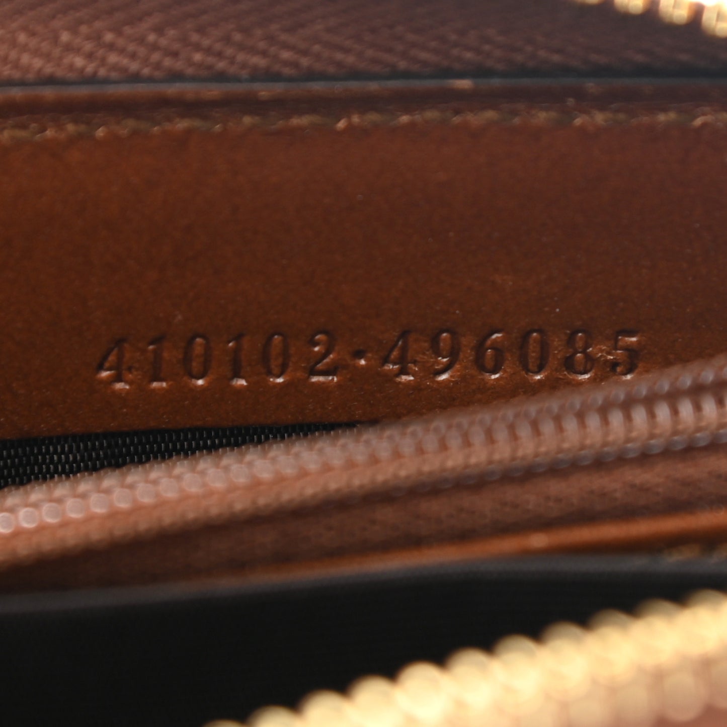 GG Supreme Monogram Cuoio Toscano Zip Around Wallet Beige Ebony Cuir