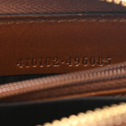 Gucci GG Supreme Monogram Cuoio Toscano Zip Around Wallet Beige Ebony Cuir 7 of 8