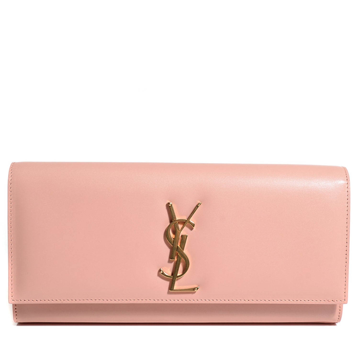 Saint Laurent Smooth Calfskin Classic Monogram Clutch Blush 1 of 8