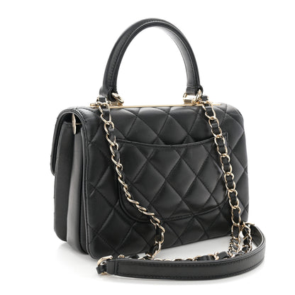 Chanel Lambskin Quilted Mini Trendy CC Dual Handle Flap Bag Black 3 of 10