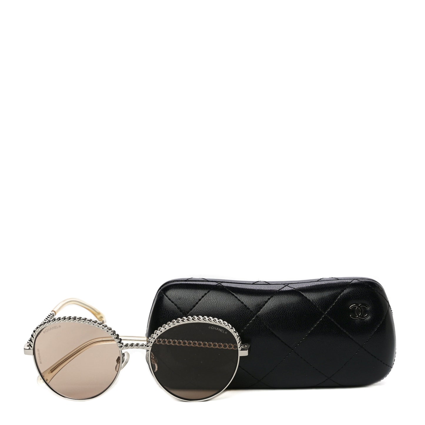 Chain Pantos Sunglasses 4242 Silver Brown