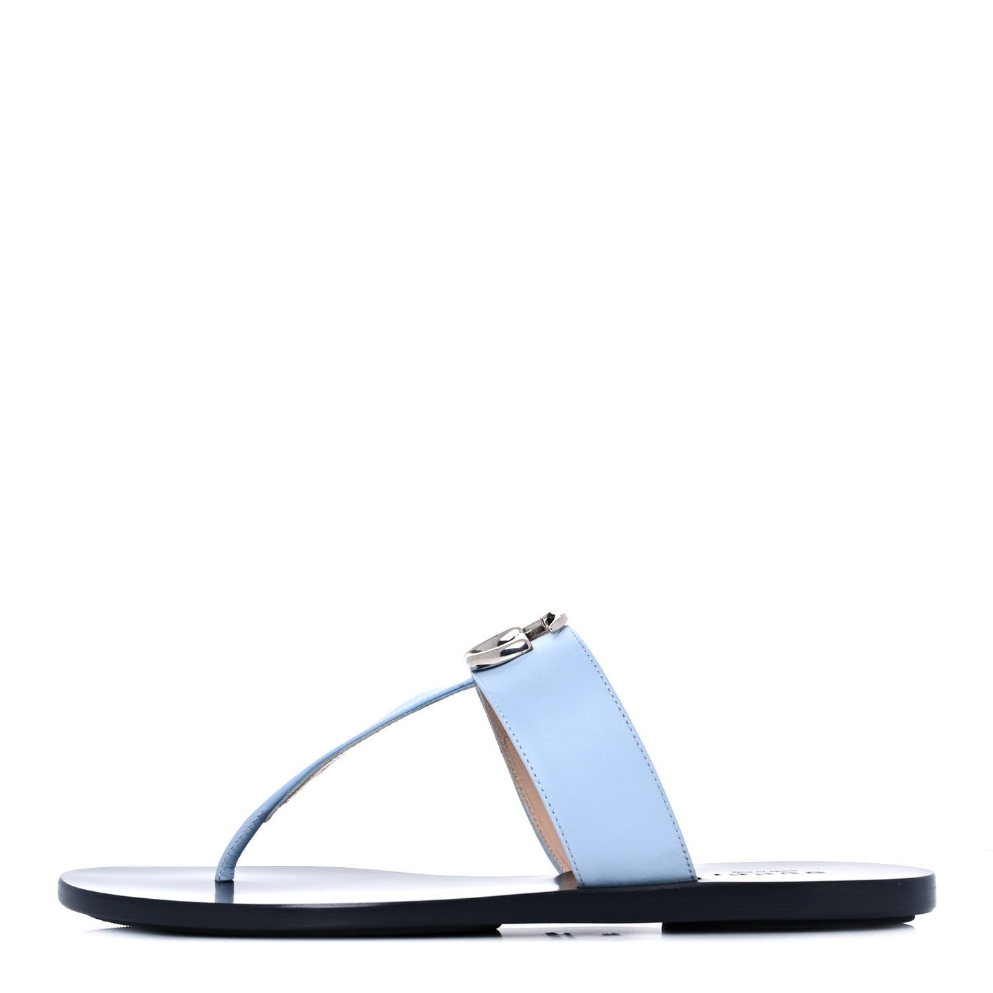 Calfskin GG Marmont Thong Sandals 36 Porcelain Light Blue