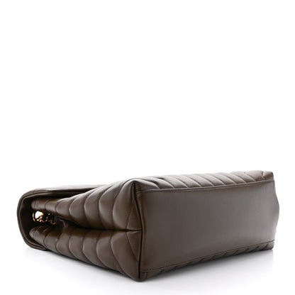 Saint Laurent Calfskin Y Quilted Monogram Medium Loulou Chain Satchel Faggio 4 of 14