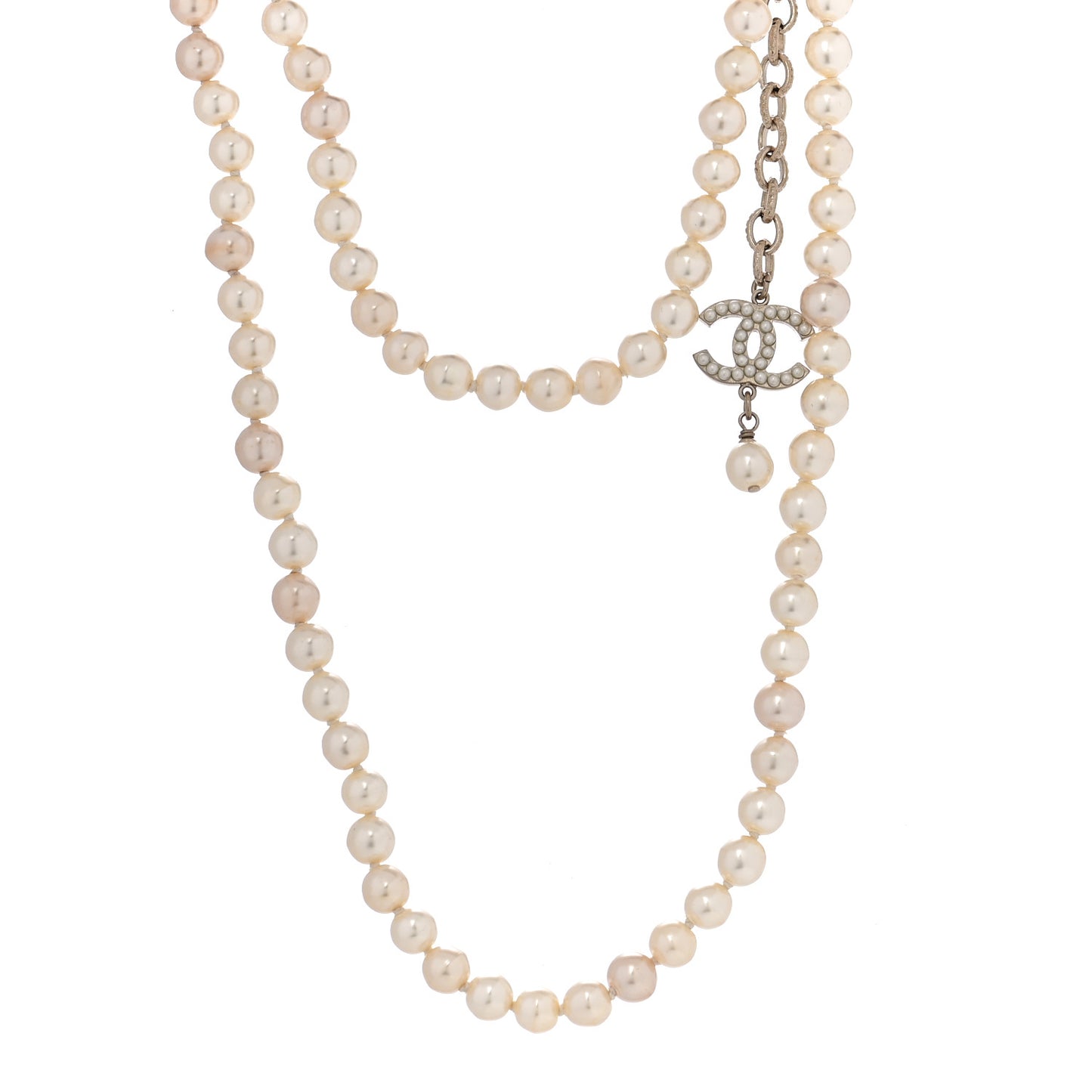 Pearl CC Multi Strand Necklace