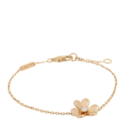 Van Cleef & Arpels 18K Yellow Gold Diamond Mini Frivole Bracelet 1 of 4