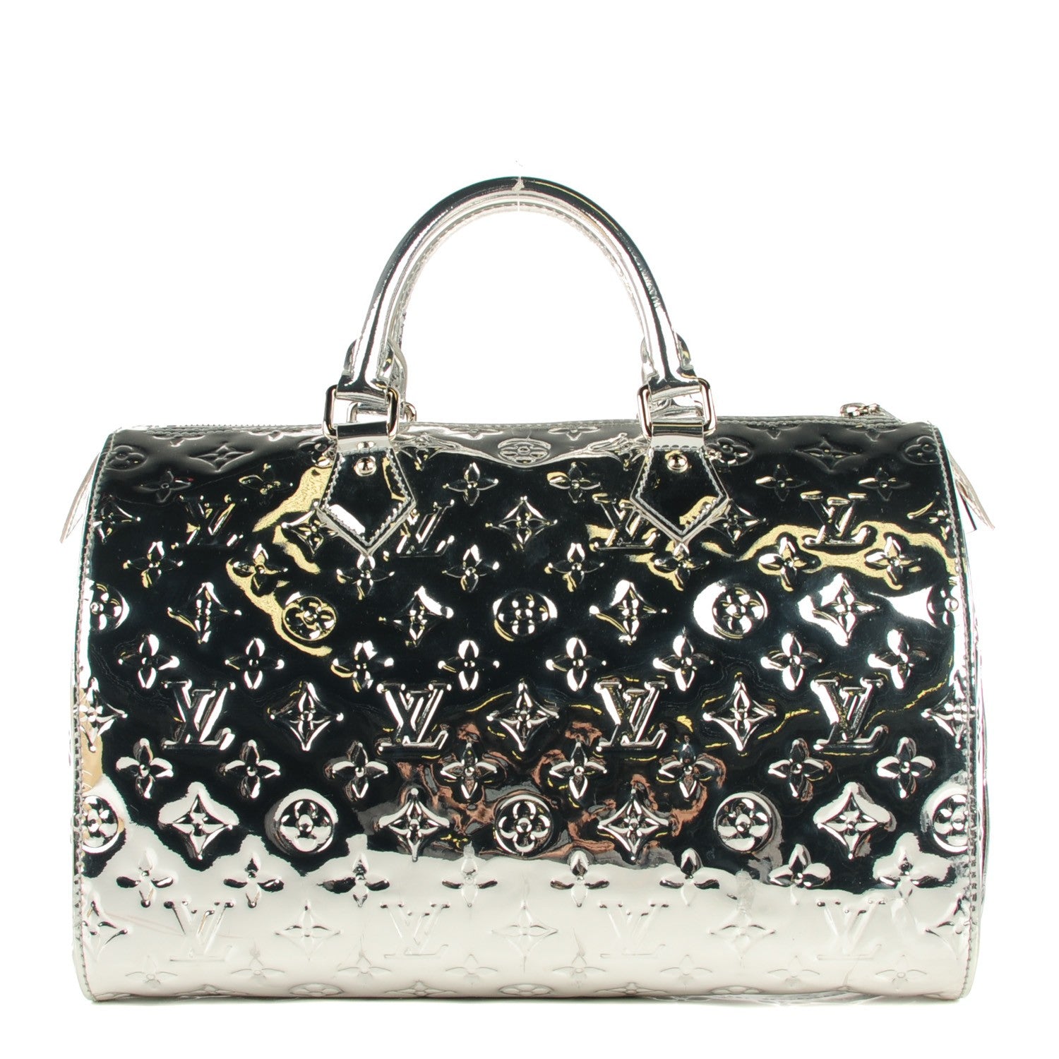 Louis Vuitton Monogram Miroir Speedy 30 Silver 1 of 13