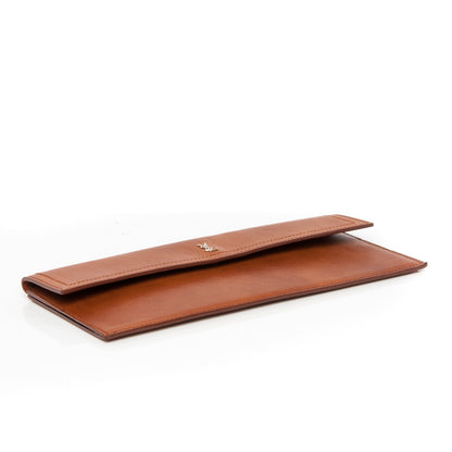 Saint Laurent Calfskin Flap Wallet Brown 4 of 6