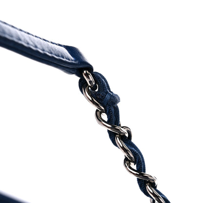 Chanel Woven Straw Raffia Small Deauville Tote Blue 16 of 18