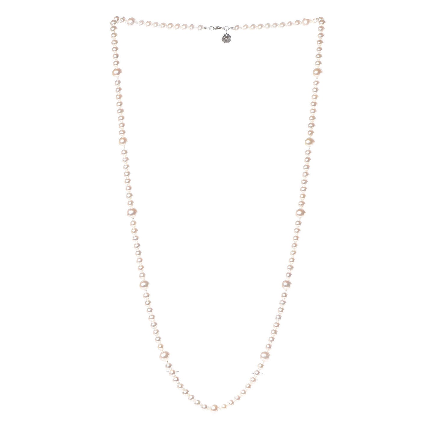Sterling Silver Ziegfeld Graduated Pearl Necklace 32"