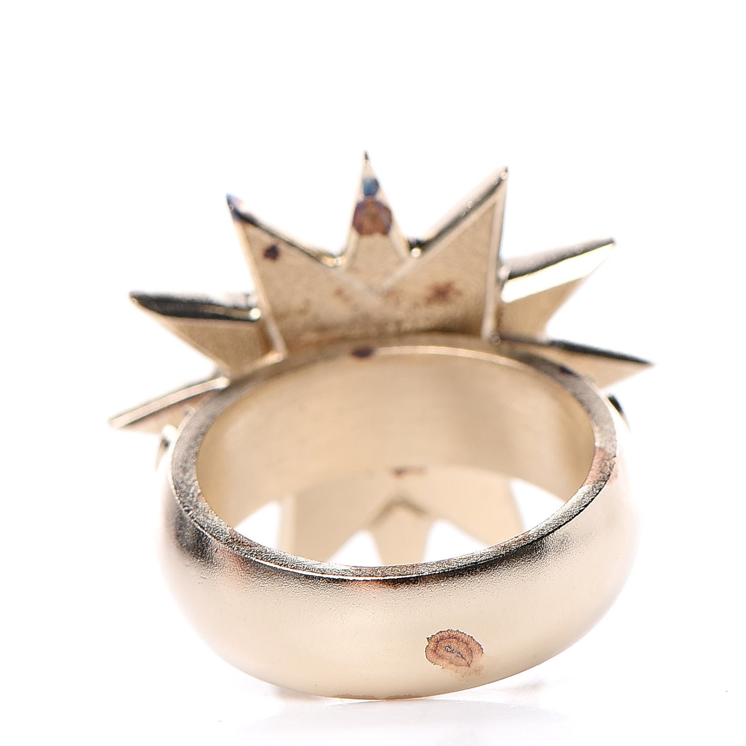 Chanel Crystal Pearl Star CC Ring 6.25 Gold 4 of 8
