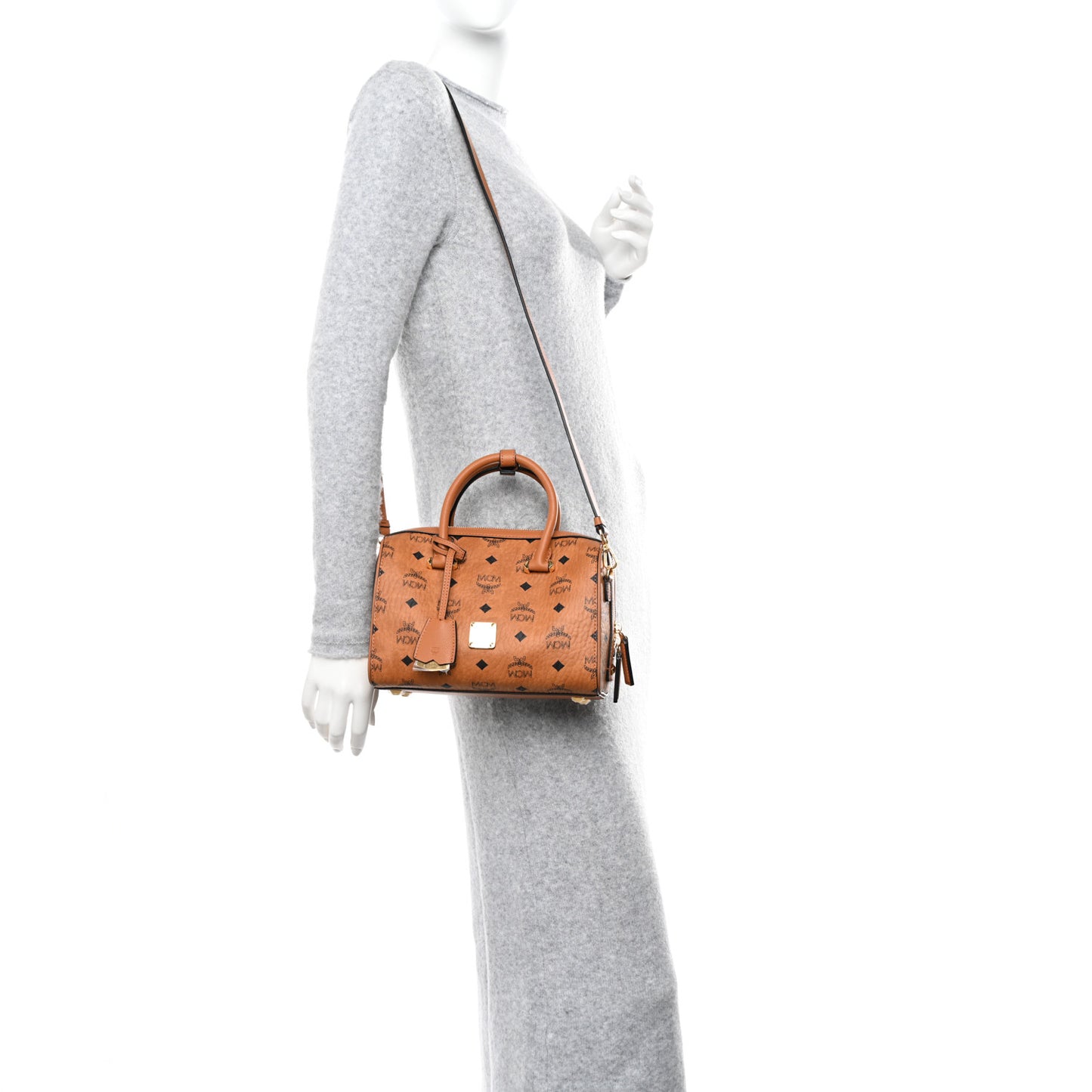 Visetos Small Essential Boston Bag Cognac