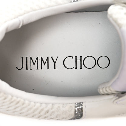 Jimmy Choo Mesh Suede Calfskin Java Sneakers 36.5 White 7 of 12