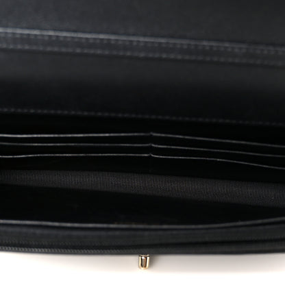 Chanel Lambskin Patent Calfskin Quilted Hold The Line CC Wallet On Chain WOC Black 5 of 12