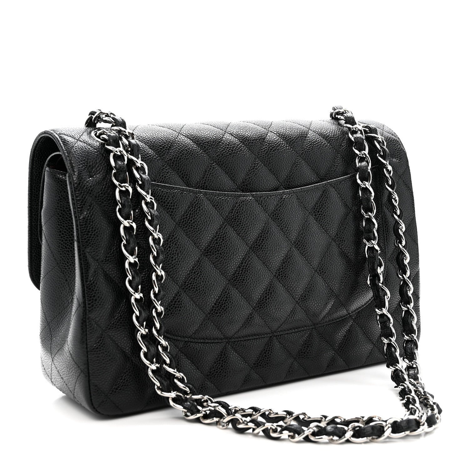 Chanel Caviar Quilted Jumbo Double Flap Black 3 of 10