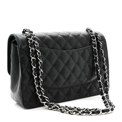 Chanel Caviar Quilted Jumbo Double Flap Black 3 of 10