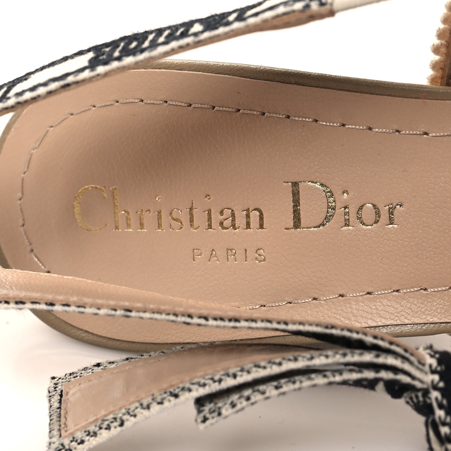 Christian Dior Canvas Ribbon Rose Mutabilis Embroidered J'Adoir Slingback 65mm Pumps 36.5 Multicolor 8 of 8