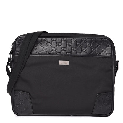 Gucci Guccissima Nylon Shoulder Bag Black 1 of 11
