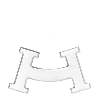 Hermes Palladium Smile H Brooch 1 of 4