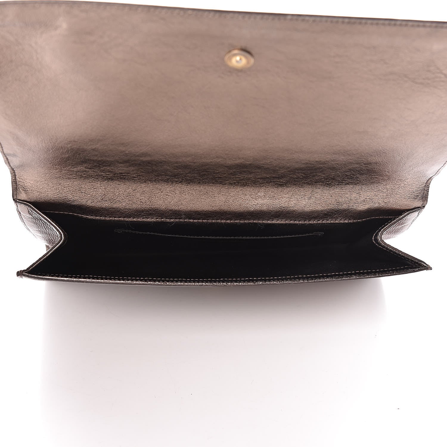 Saint Laurent Metallic Calfskin Monogram Large Belle De Jour Clutch Gold 5 of 11