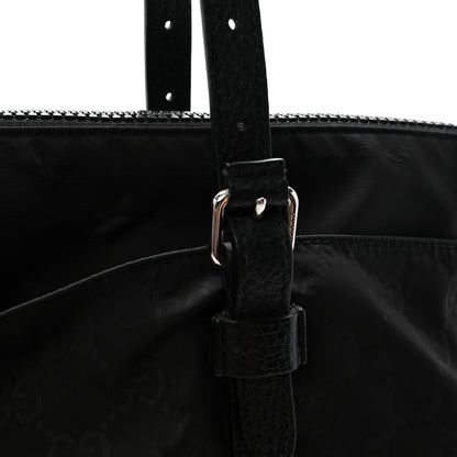 Gucci Nylon Monogram Dollar Calfskin Tote Black 11 of 11