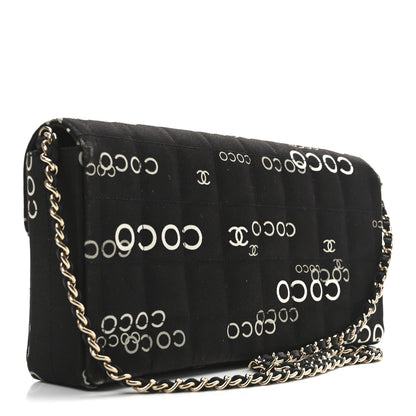 Chanel Canvas Chocolate Bar Quilted Coco East West Flap Black 3 of 10