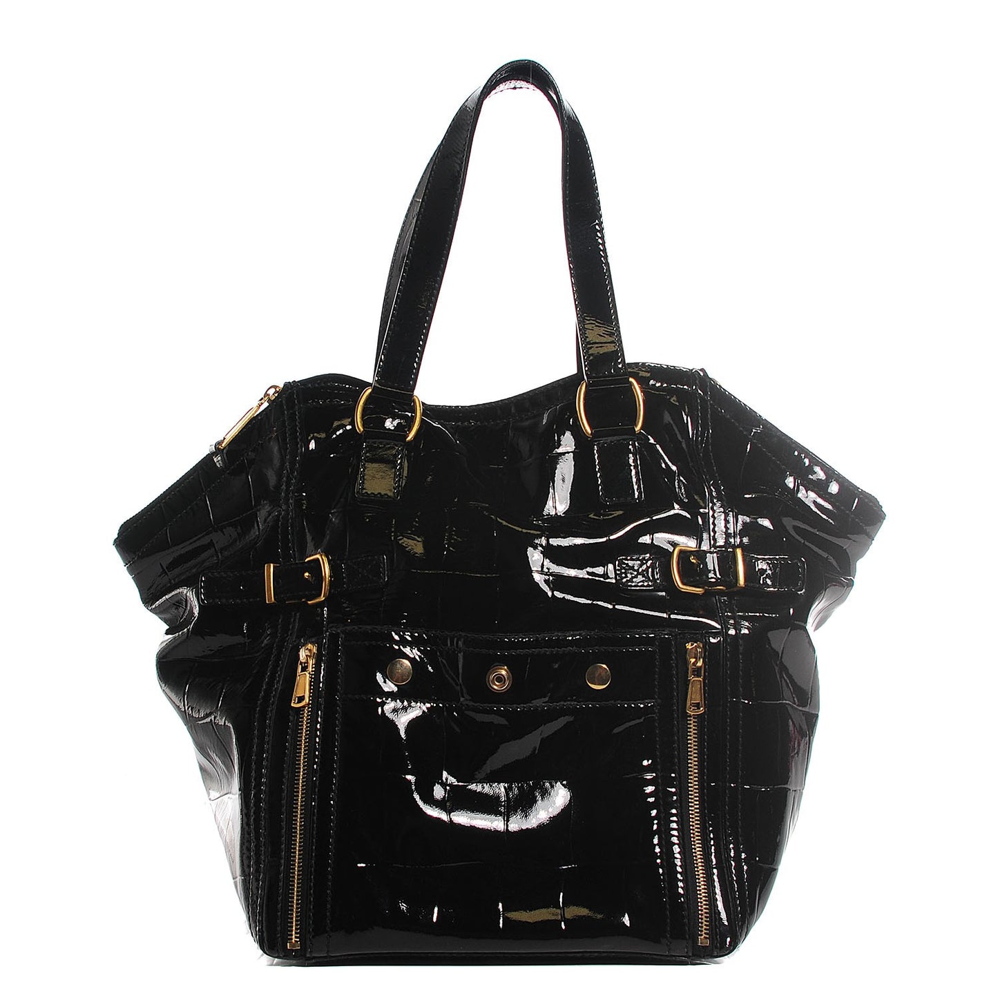 Patent Large Downtown Tote Black