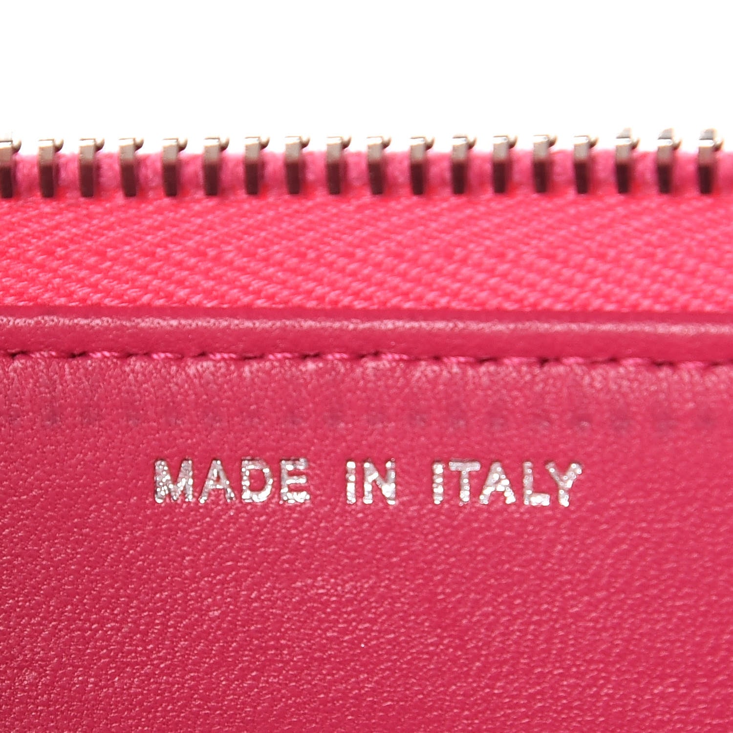 Chanel Lambskin Quilted Zip Around Wallet Fuchsia 7 of 8