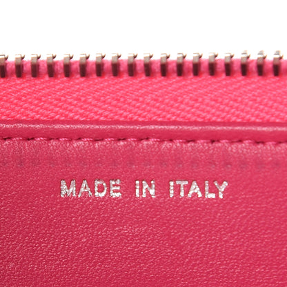 Chanel Lambskin Quilted Zip Around Wallet Fuchsia 7 of 8