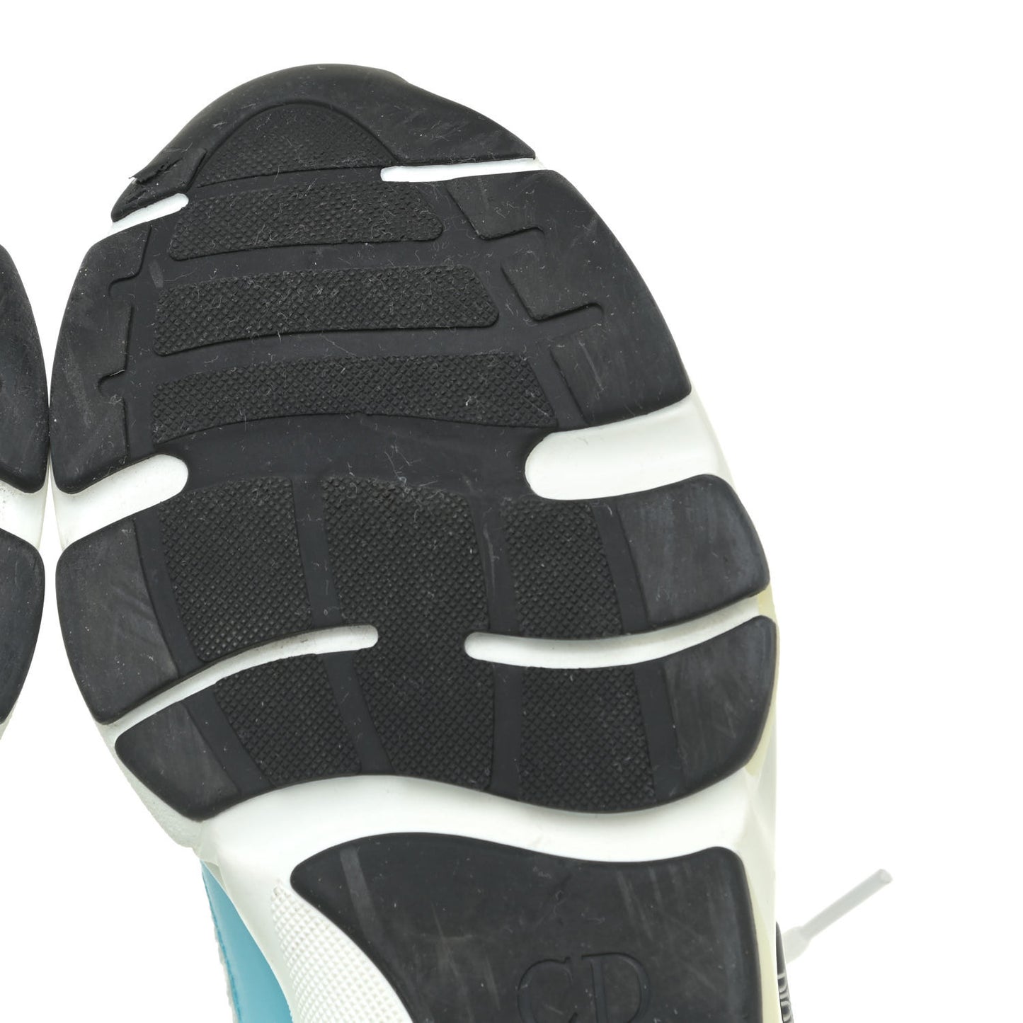 Technical Mesh Calfskin Mens B22 Sneakers 43 White Blue Grey