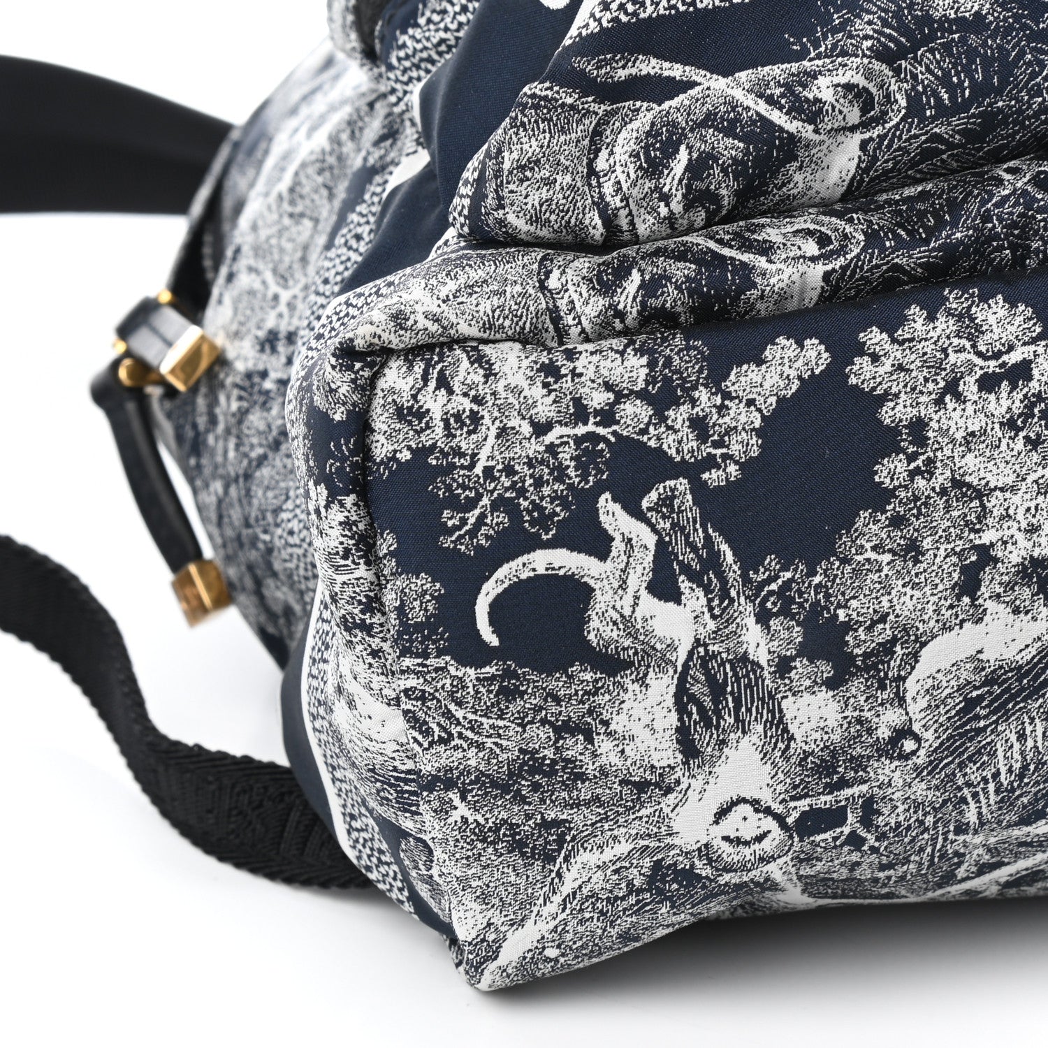 Christian Dior Nylon Technical Fabric Toile De Jouy Small Diortravel Backpack Blue 7 of 8