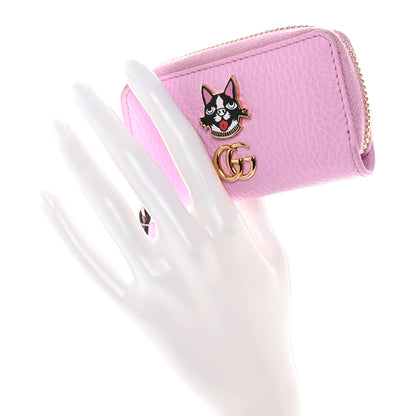 Gucci Dollar Calfskin Bosco Zip Around Key Case Malva 2 of 13
