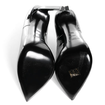 Saint Laurent Patent Paris 110 Escarpin Thorn Pump Black 5 of 7