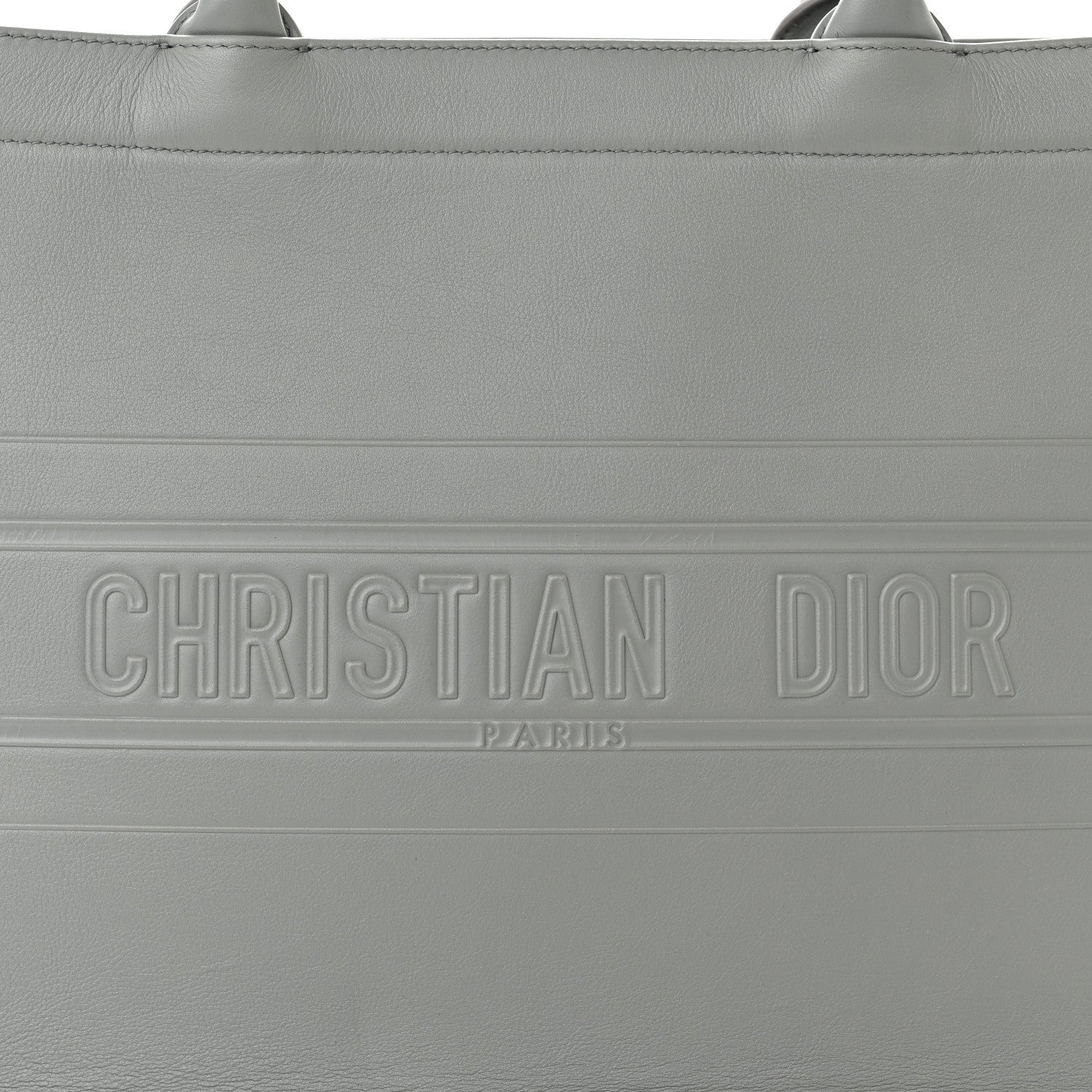Christian Dior Calfskin Embossed Medium Book Tote Grey 8 of 13