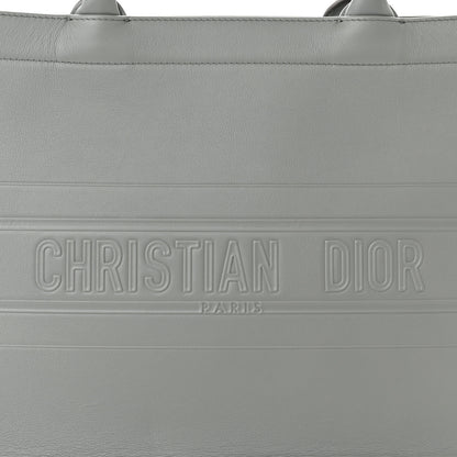 Christian Dior Calfskin Embossed Medium Book Tote Grey 8 of 13