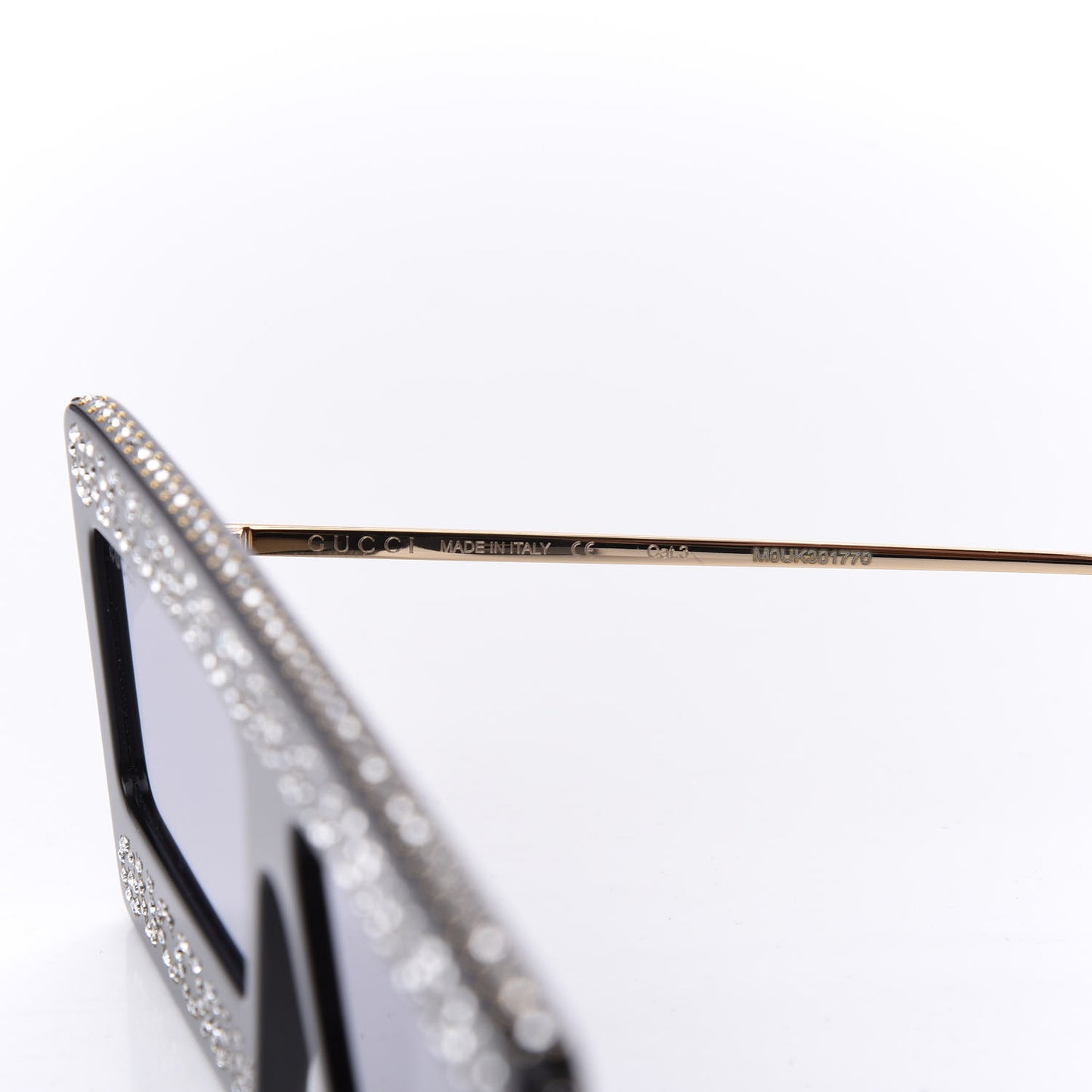 Acetate Crystal Mask-Frame Sunglasses GG0431S Black