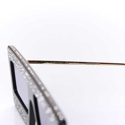 Gucci Acetate Crystal Mask-Frame Sunglasses GG0431S Black 6 of 10