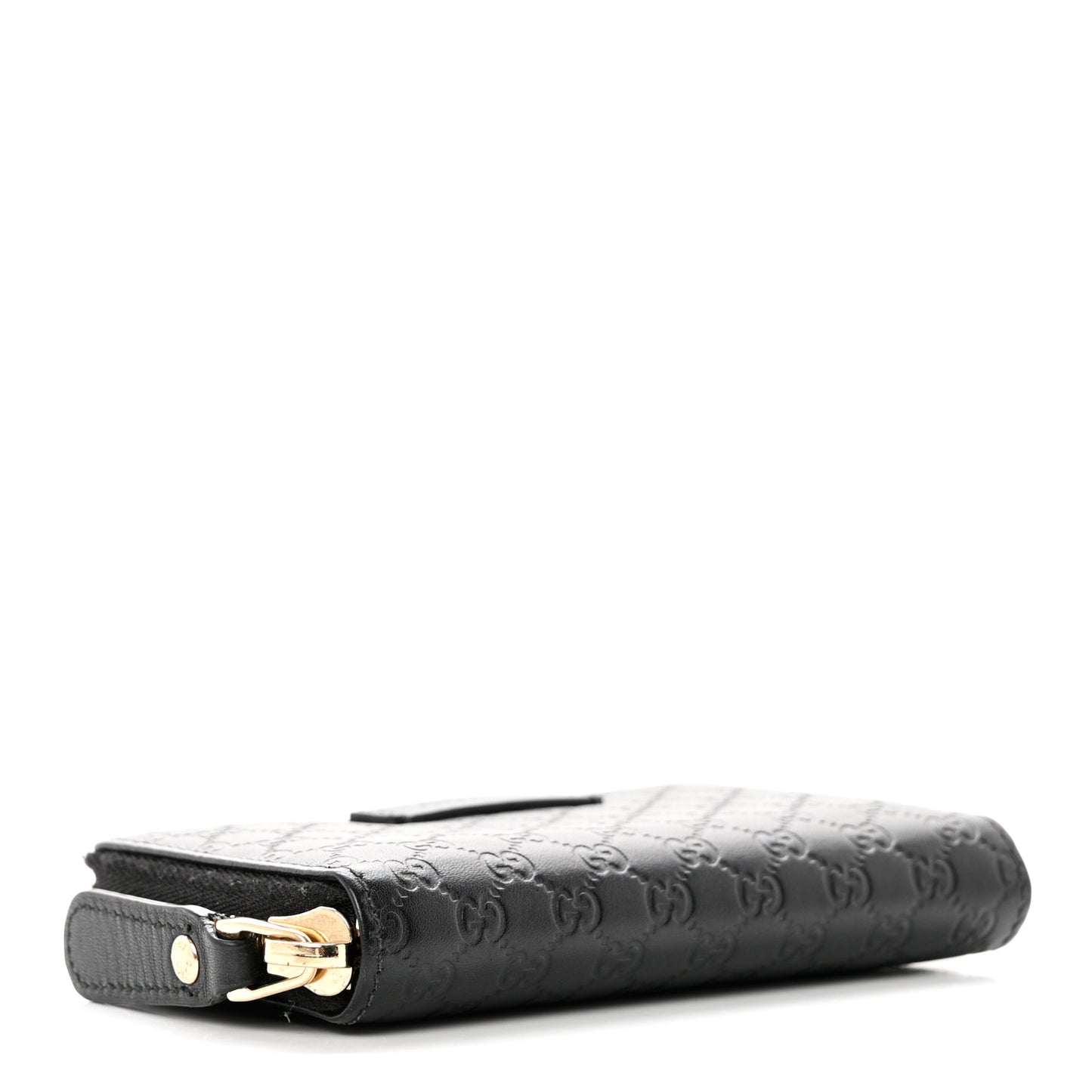Microguccissima Zip Around Card Case Black