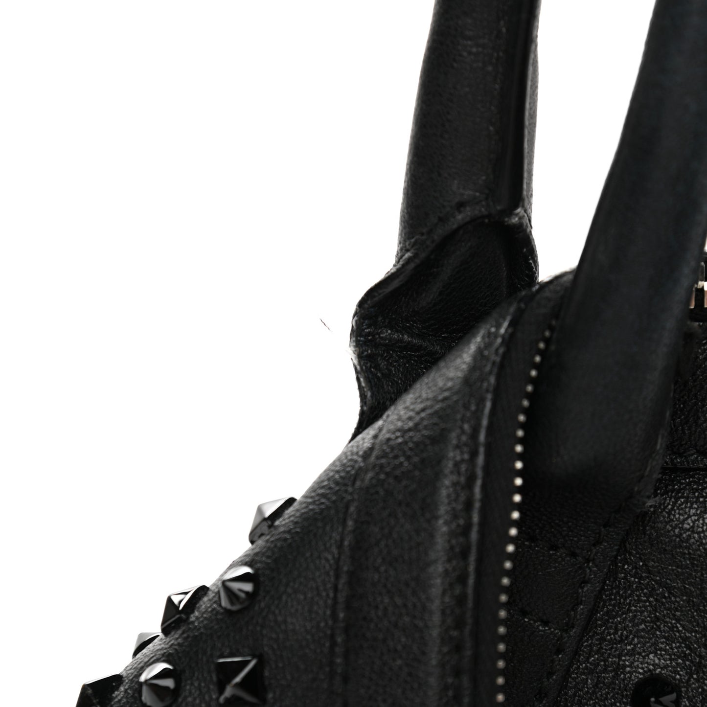 Lambskin Studded Large De Manta Tote Black