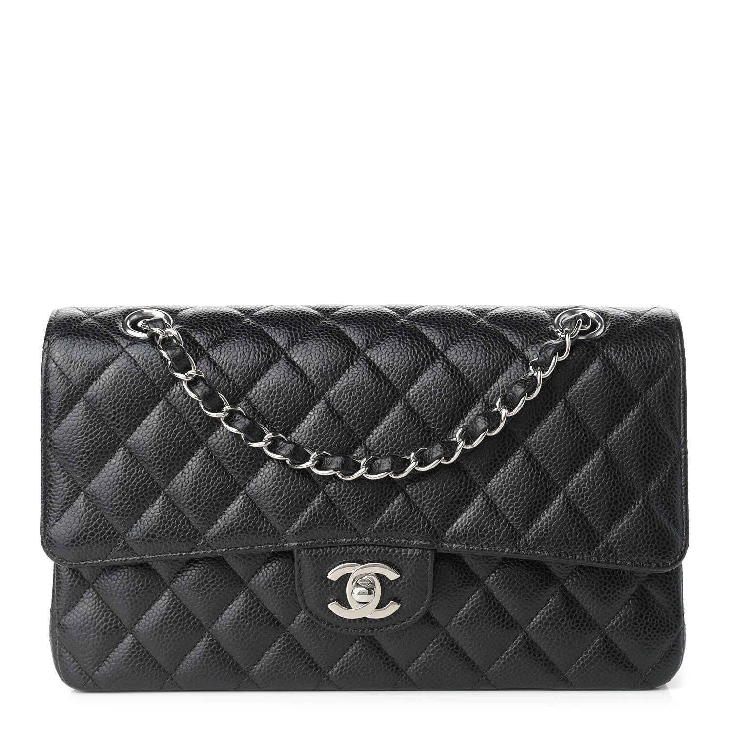 Chanel Caviar Quilted Medium Double Flap Black 1 of 9