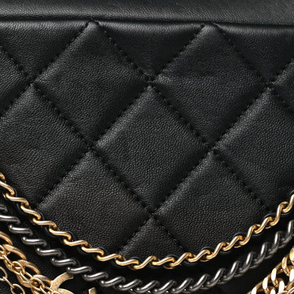 Chanel Lambskin Quilted All About Chains Camera Bag Black 8 of 10