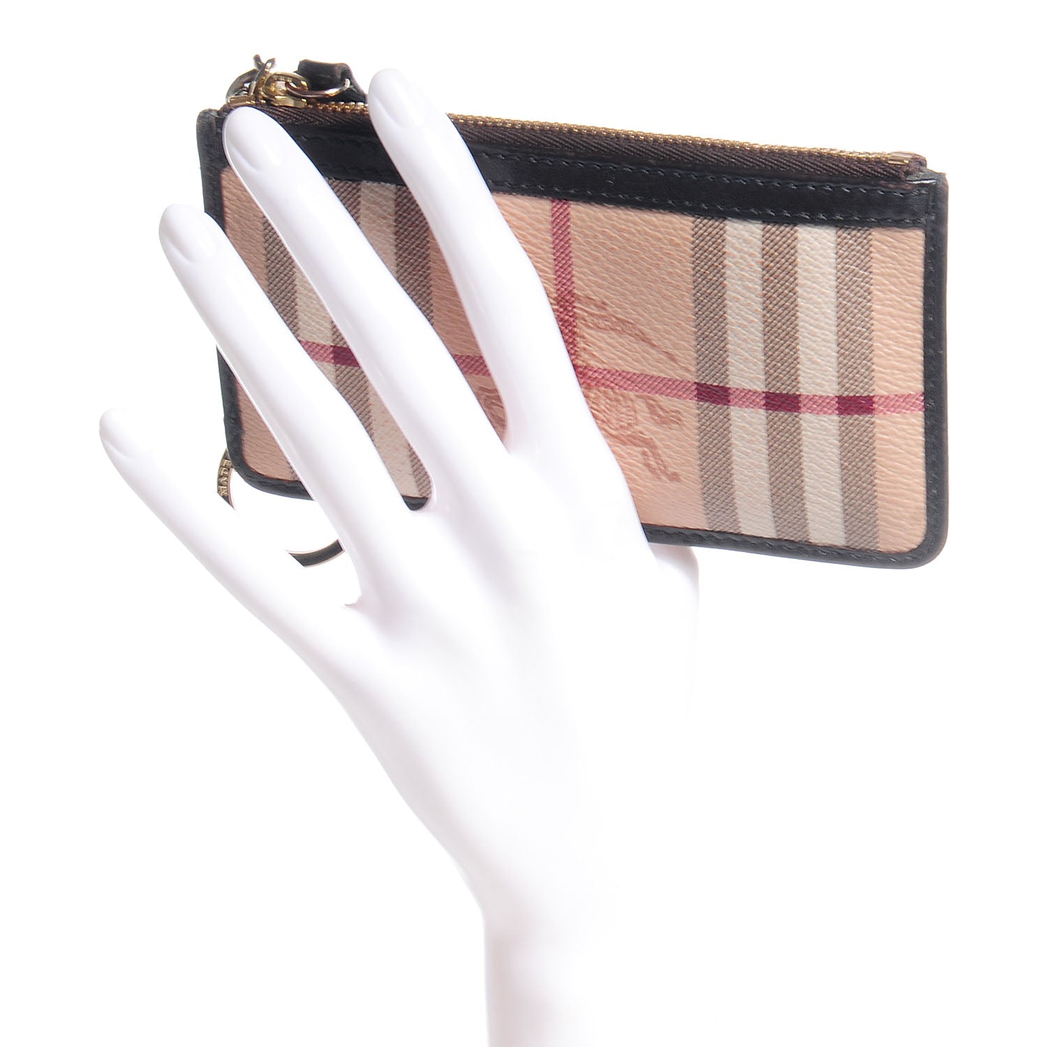 Burberry Haymarket Check Lindal Coin Case Chocolate 2 of 7